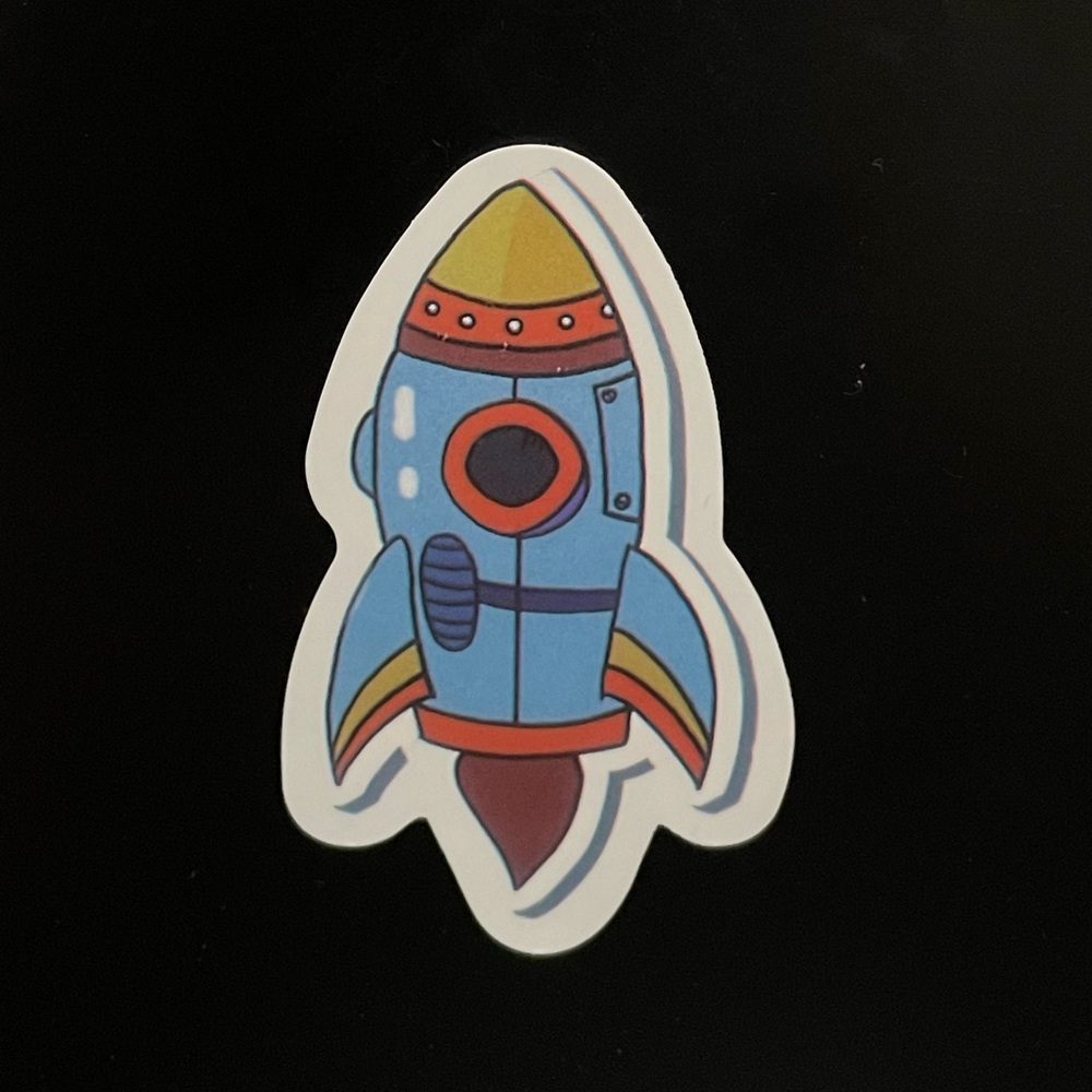 Spaceship Rocket Sticker